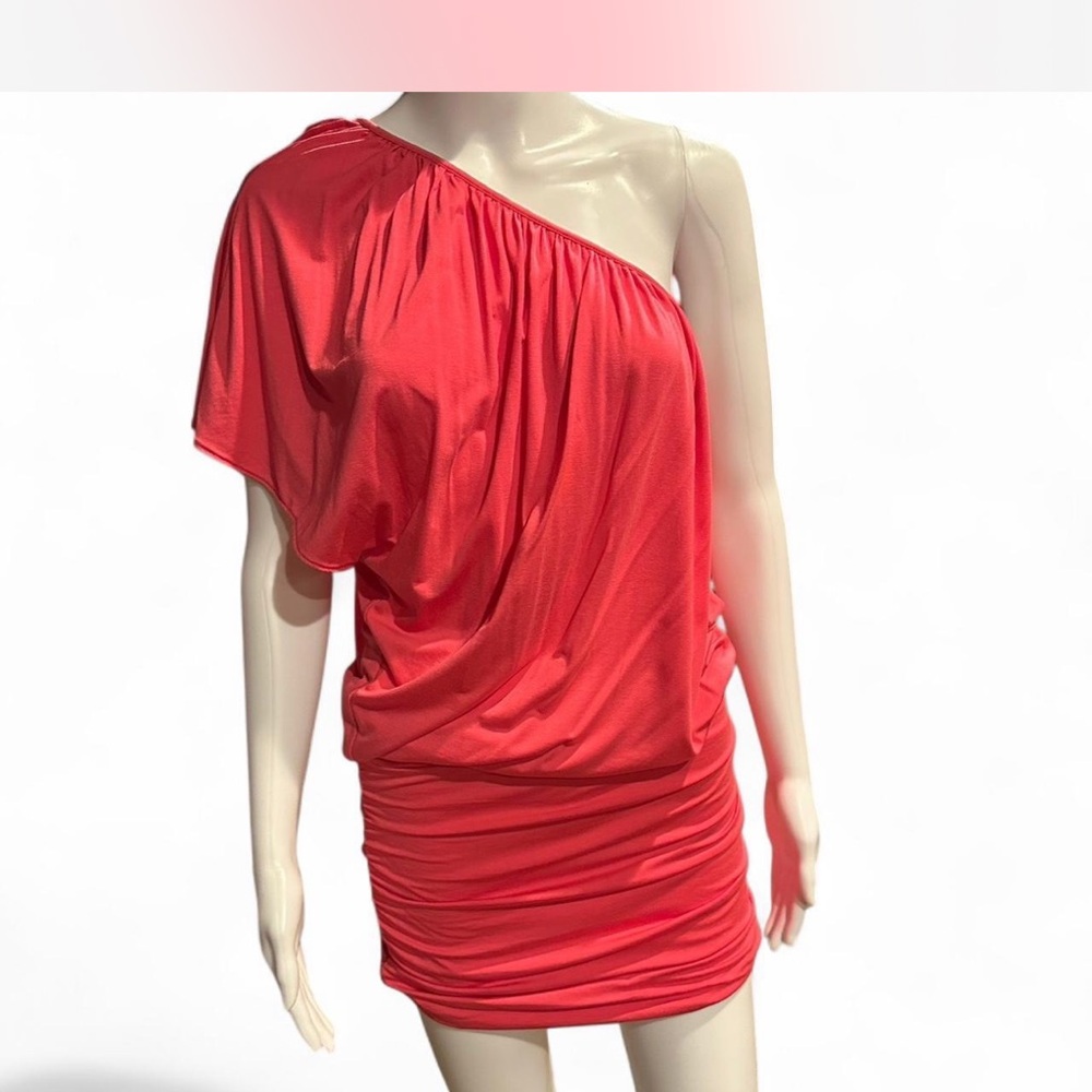 Moda Hot Pink Asymmetrical One-Shoulder Bodycon Dress